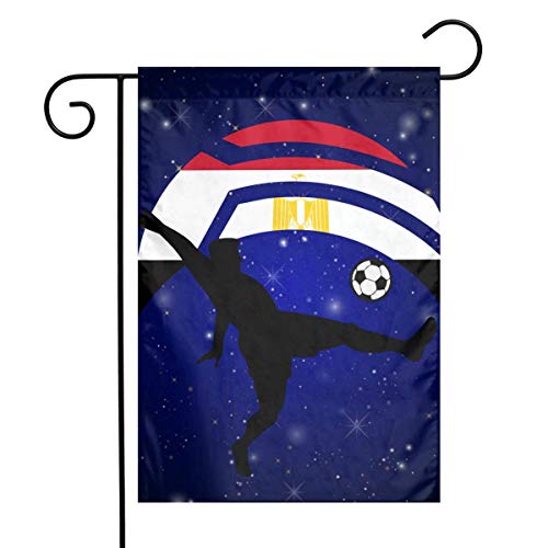 GYHJH Jugador de fútbol pateando pelota Bandera de Rusia Vertical Bandera de jardín de poliéster de una cara Bandera 12 X 18 pulgadas Mejor patio de fiesta