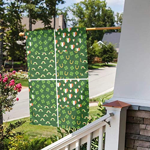 GYHJH Pingüinos Día de San Patricio Bandera de poliéster de un lado vertical Bandera de jardín 12 x 18 pulgadas para decoración de jardín de exterior