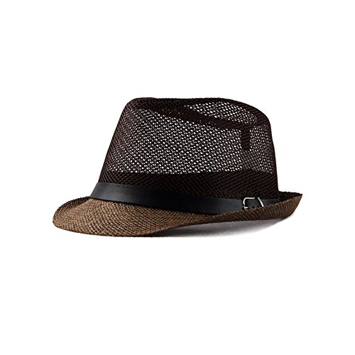 Gysad Sombrero Hombre Transpirable y Comodo Sombrero Hombre Verano Moda Retro Sombrero Panama Protector Solar Sombrero Paja Hombre Verano Sombrero Mujer Verano Paja Guapo Sombrero Paja Mujer