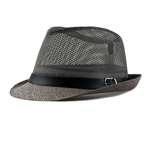 Gysad Sombrero Hombre Transpirable y Comodo Sombrero Hombre Verano Moda Retro Sombrero Panama Protector Solar Sombrero Paja Hombre Verano Sombrero Mujer Verano Paja Guapo Sombrero Paja Mujer