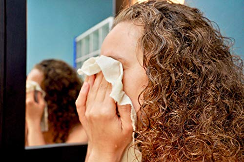 H28 AND CO. Toallas de baño para pelo y cara de seda natural. Set de 2 piezas: toalla de pelo secado rápido, ultra absorbente (45x73cm) y toalla desmaquillante facial, reutilizable (27x27cm)