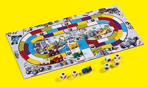 HABA Monza-ESP (302247), Juego de Mesa de Dados, con una turbulenta Carrera de Coches para 2-6 niños de 5 años, para Aprender los Colores. (4416)