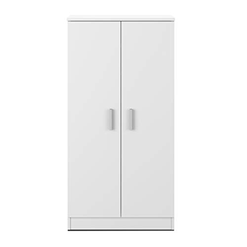 Habitdesign 007813O - Zapatero Armario Basic, Mueble Auxiliar acabado en Blanco Brillo, Medidas: 108 cm (alto) x 55 cm (largo) x 36 cm (fondo)