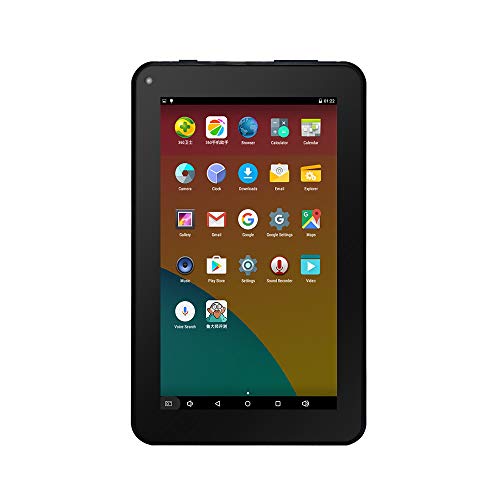 Haehne 7" Tablet PC - Google Android 5.1 Quad Core, 1G RAM 8GB ROM, Cámaras Duales 2.0MP + 0.3MP, 2800mAh, 1024 x 600 Pantalla, WiFi, Bluetooth, Blanco