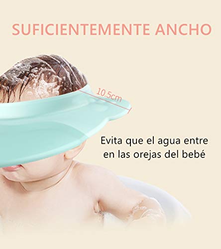 Haioo Visera Baño Niños Ajustable Gorra Ducha Bebés Con Dibujo Bonito Impermeable