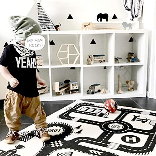 HaiQianXin Baby Road Play Mats Juego Gym Activity Mat Kids Infant Play Rugs Desarrollar Alfombra de Piso para niños Sala de Juegos Decoración para niños