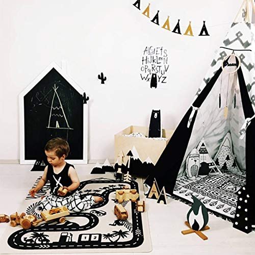 HaiQianXin Baby Road Play Mats Juego Gym Activity Mat Kids Infant Play Rugs Desarrollar Alfombra de Piso para niños Sala de Juegos Decoración para niños