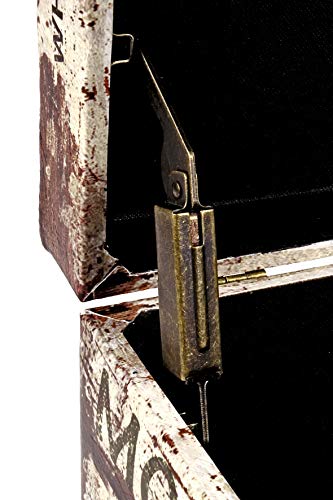 Haku Möbel caja de asiento - Tapizado en apariencia vintage, altura marrón 42 cm