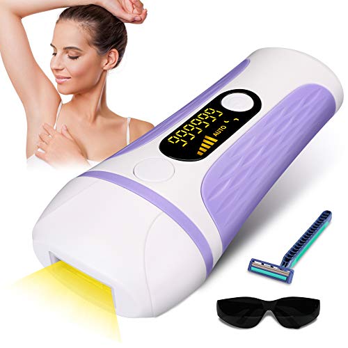 Halovie Depiladoras de luz pulsada con 2 modos 5 niveles de energía con flashes IPL dispositivo de depilación profesional portátil depilación permanente para cuerpo facial