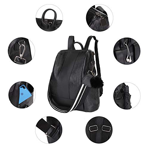 HALOVIE Mochila Antirrobo para Mujer Impermeable Bolsos Bandolera Casual Monedero Cuero de PU Bolsa de Hombro Escuela Viaje Compras Señoras Bolsos de Mano Escolares Gran Capacidad Ligera Moda Regalo