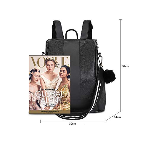 HALOVIE Mochila Antirrobo para Mujer Impermeable Bolsos Bandolera Casual Monedero Cuero de PU Bolsa de Hombro Escuela Viaje Compras Señoras Bolsos de Mano Escolares Gran Capacidad Ligera Moda Regalo