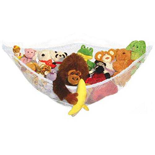 Hamaca Juguete Muebles Guardería Malla Blanda Grande Productos Guardería Con 3 Ganchos Pegajosos Para Mantener Habitación Niños Limpia Ordenada