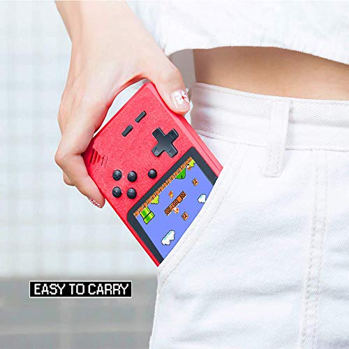 Hanbee Consola de Juegos Portátil, 400 Juegos Retro 3 Pulgadas Pantalla a Color Soporte para Jugadores Duales y Conexión de TV, Recargable Game Player ，Presente para niños y Adultos