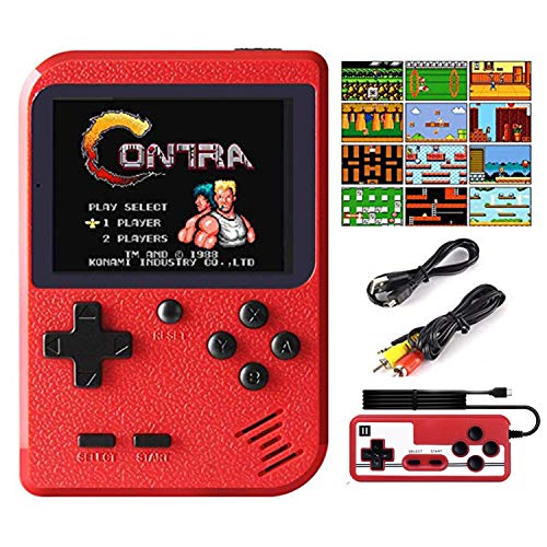 Hanbee Consola de Juegos Portátil, 400 Juegos Retro 3 Pulgadas Pantalla a Color Soporte para Jugadores Duales y Conexión de TV, Recargable Game Player ，Presente para niños y Adultos