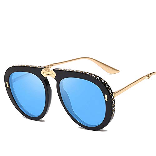 HANFEI Gafas De Sol, Protección UV Polarizada, Elegantes Gafas De Sol Con Incrustaciones De Diamantes, Personalidad Plegable Para Mujer (4)