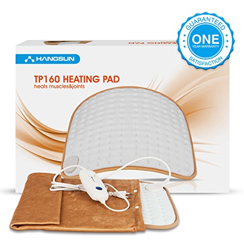 Hangsun Almohadilla Eléctrica de tacto suave TP160 Almohadilla Térmica con 6 niveles de temperatura, 100W, 40 x 30 cm , Lavable