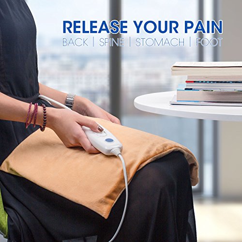 Hangsun Almohadilla Eléctrica de tacto suave TP160 Almohadilla Térmica con 6 niveles de temperatura, 100W, 40 x 30 cm , Lavable