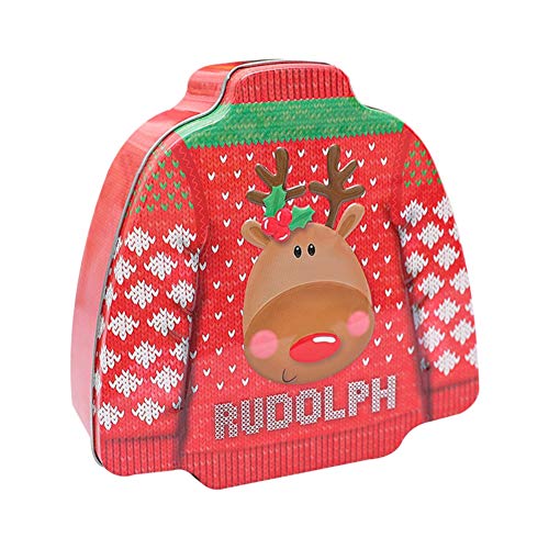 Hankyky Christmas Cookie Latas de metal para anidar con diseños de estampado navideño para regalar Dulces vacíos Snaps de jengibre Recipientes intercambiables Cajas de intercambio de bocadillos