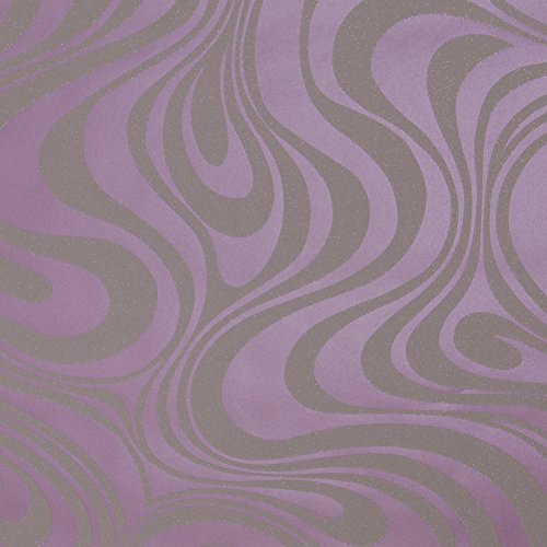 HANMERO moderno minimalista abstracta curvas brillo no tejido 3D papel pintado para dormitorio sala de estar TV telón de fondo púrpura QZ0162