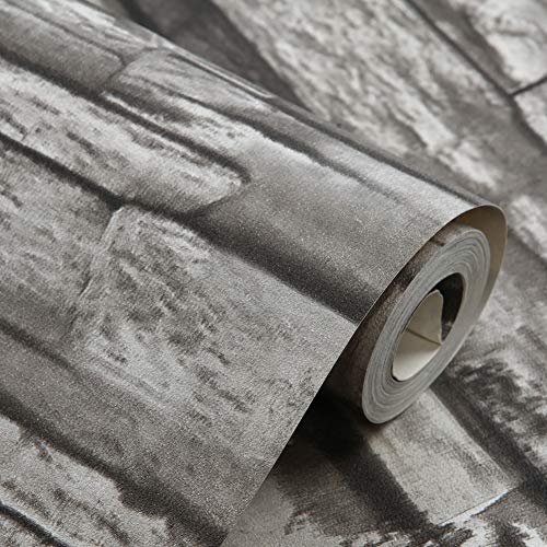 HANMERO® Murales de pared papel pintado imitación ladrillo piedras papel de pared dormitorios/salón/hotel/fondo de TV/color color gris,0.53M*10M