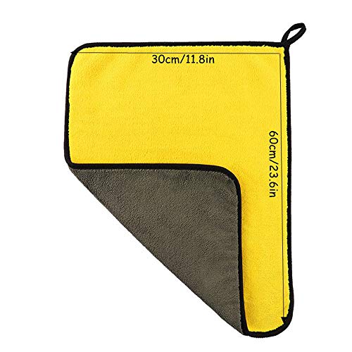 Hantier 4 Piezas Juego de Plumero para Coches Paño de Limpieza de Microfibra y 2 Piezas Cepillo de Detalle de Interior de Coche