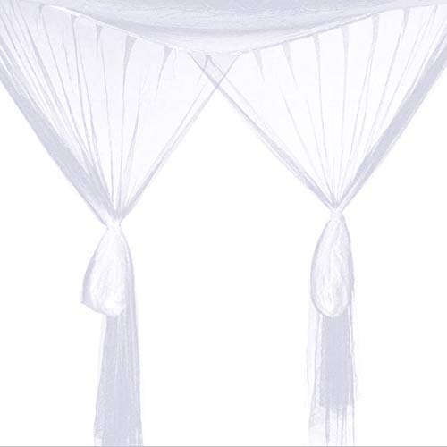 HAOBANLV 4 Cama rincón para el bebé en el Adulto Cuna Red Cubierta de Dosel Mosquitera de Cama para bebés Bebé Mosquitera Toldo para cunas,Blanco