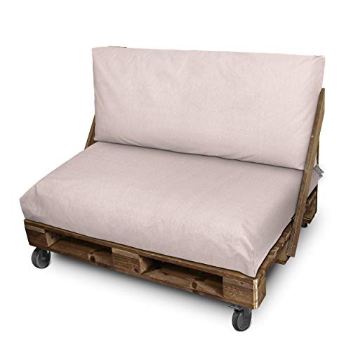 HAPPERS Cojín Impermeable y Desenfundable para Palets en Naylim Crudo Mate 120x80