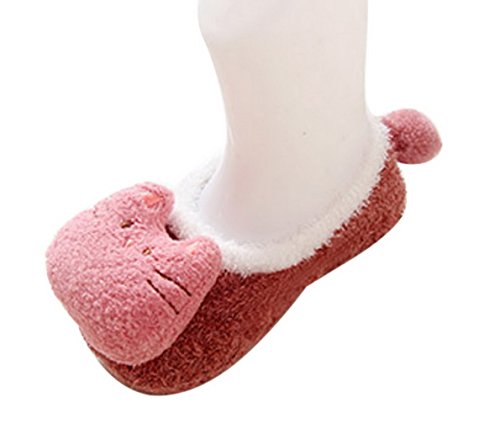 Happy Cherry - Calcetines Antideslizante para Bebé Niños Niñas Zapatillas de Casa de Invierno Anti slip Modelo de Animal Suave Transpirable Cómodo para Recién Nacido Socks para Bebés - 0-1 Años