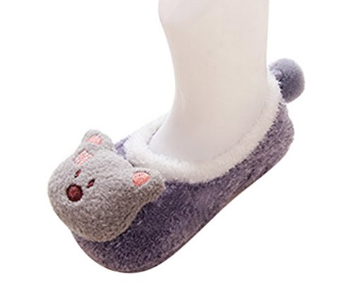 Happy Cherry - Calcetines Antideslizante para Bebé Niños Niñas Zapatillas de Casa de Invierno Anti slip Modelo de Animal Suave Transpirable Cómodo para Recién Nacido Socks para Bebés - 0-1 Años