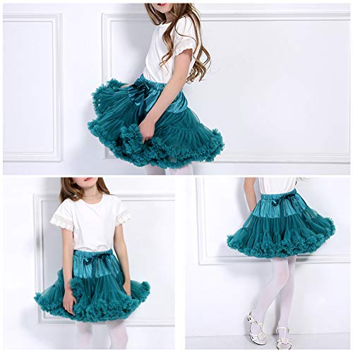 Happy Cherry - Vestido de Tutú de Fiesta para Niñas Falda Corta de Tul Suave con Volantes para Danza de Ballet para Princesa Cosplay Partido para Bebés Niña de 3-4 Años - Rojo