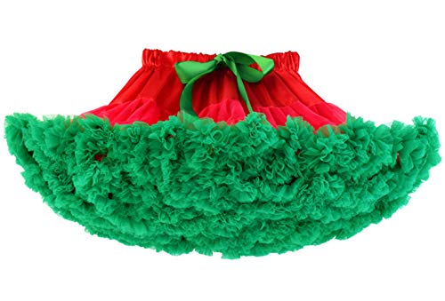 Happy Cherry - Vestido de Tutú de Fiesta para Niñas Falda Corta de Tul Suave con Volantes para Danza de Ballet para Princesa Cosplay Partido para Bebés Niña de 3-4 Años - Rojo