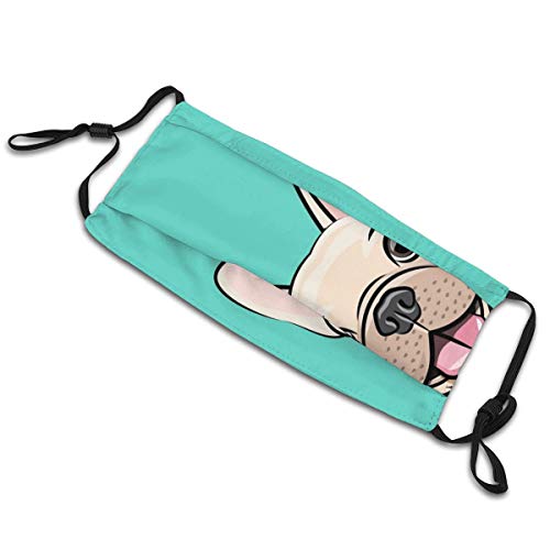 Happy The French Bulldog - Pasamontañas reutilizables para la nariz, lavable, al aire libre, para hombres, mujeres