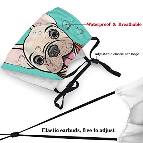 Happy The French Bulldog - Pasamontañas reutilizables para la nariz, lavable, al aire libre, para hombres, mujeres