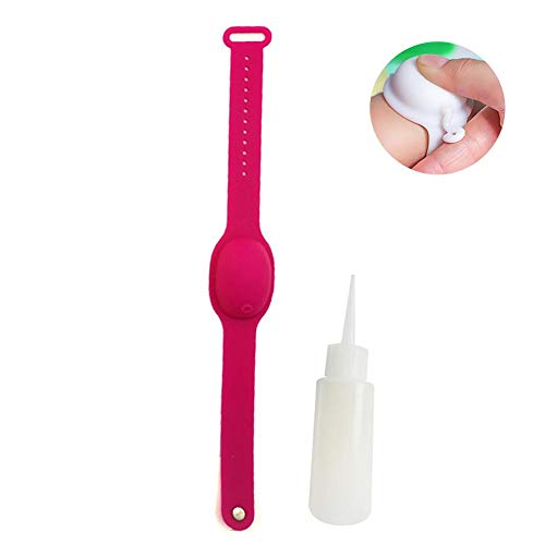 haptern Pulsera Desinfectante De Manos, 3 Piezas De Pulsera Dispensadora De Líquido para Hombre Y Mujer, Dispensador Manual De Silicona Recargable (235 Mm 15 Mm)