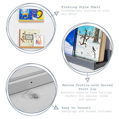 Harbour Housewares Estante de Pared para fotografías - Madera - Marrón - 32,5 cm