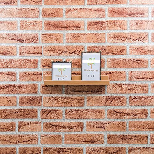 Harbour Housewares Estante de Pared para fotografías - Madera - Marrón - 32,5 cm