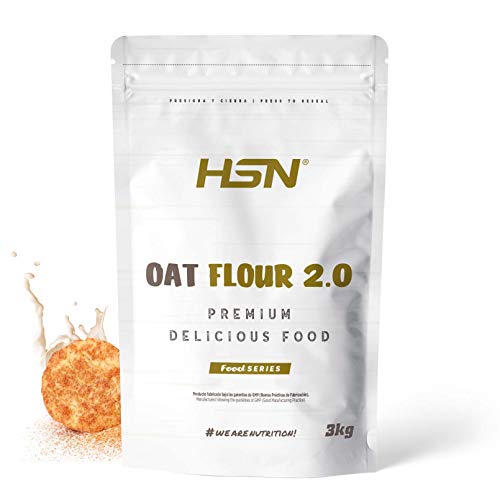 Harina de Avena de HSN | Oatmeal | Instantánea Ideal para Batidos, Tortitas de Avena y Claras, Recetas Fitness | De Sabores, En Polvo, Vegana, Sin Lactosa, Sin Soja, Sabor Snickerdoodle, 3Kg