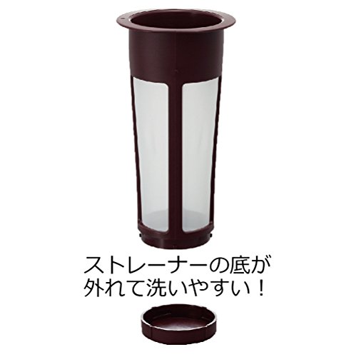 HARIO Mini Mizudashi - Cafetera para café frío (600 ml), Color Rojo