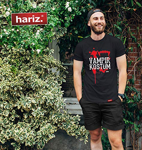 Hariz - Camiseta de vampiro para hombre, disfraz de carnaval, incluye tarjeta de regalo verde oscuro M