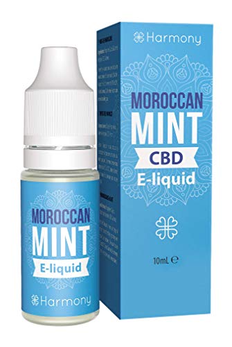 Harmony E-líquido de CBD (más de 99% pureza) - Moroccan Mint - 100 mg CBD en 10 ml - Sin Nicotina