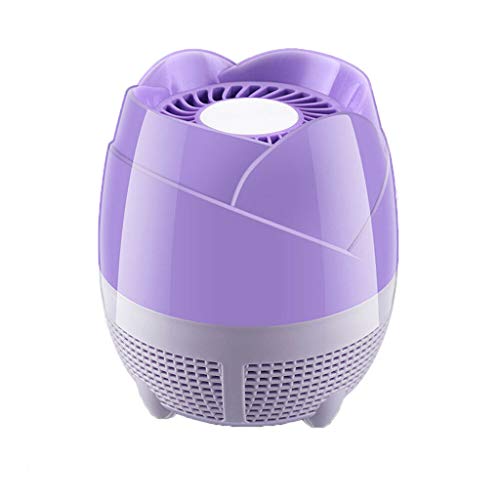 Harpily Repelente Mosquitos, LED Lámpara para Matar Mosquitos Sin Radiación Antimosquitos Cargador Silencioso USB Lámpara Antimosquitos para en Interiores y Exteriores Morado