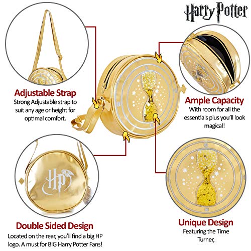 Harry Potter Bolso Bandolera, Mochila de Lentejuelas Motivo Giratiempo de Hermione Granger, Bolsos Bandolera para Niñas, Articulos, Regalos para Adolescentes