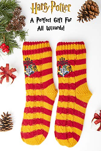 Harry Potter Calcetines Antideslizantes Mujer Con Forro Polar, Zapatillas de Casa Punto Invierno, Calcetín Mujer Grueso Lana, Accesorios Regalos Para Niños Niñas Mujeres Hombres