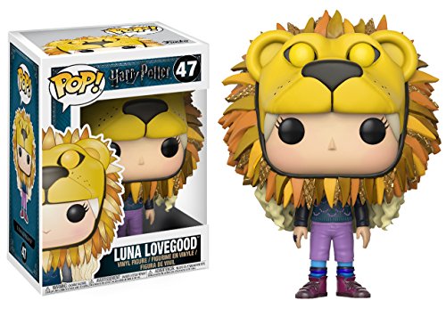 HARRY POTTER Figura de Vinilo Luna Lovegood with Lion Head, Multicolor (Funko 14944)
