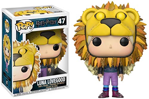 HARRY POTTER Figura de Vinilo Luna Lovegood with Lion Head, Multicolor (Funko 14944)