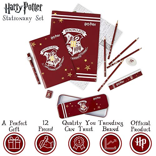 HARRY POTTER Merchandising, Material Escolar Bonito con Estuches Escolar Kawaii, Bolígrafo, Lapices de Colores, Cuaderno, Papeleria Infantil, Regalo Original Niño Edición Limitada