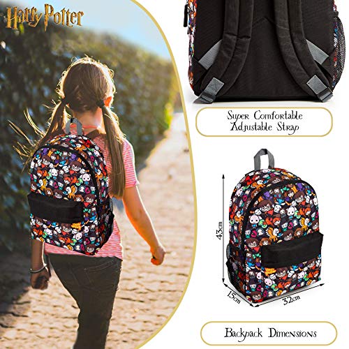 Harry Potter Mochilas Escolares Juveniles, Material Escolar para Niños, Mochila Gran Capacidad para Colegio Viajes, Harry Potter Merchandising Regalos para Niños Niñas y Adolescentes