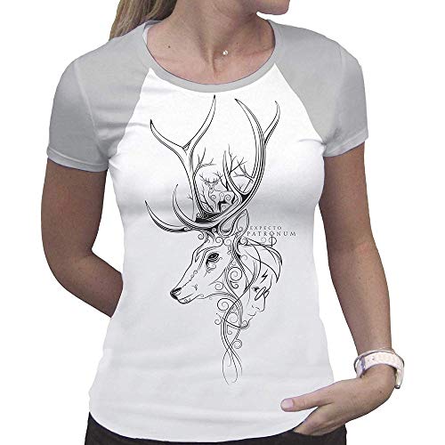 Harry Potter Patronus Raglan - Camiseta para chica, talla M