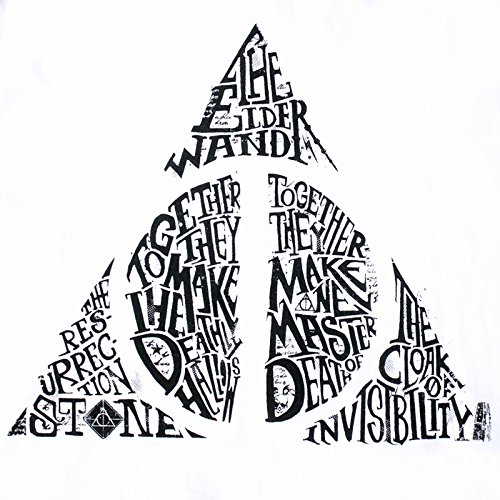 HARRY POTTER Symbol Camiseta de Manga Larga, Blanco (Blanco), XXL para Hombre