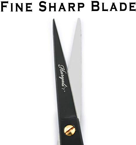 Haryali London - Tijeras de peluquería profesional de 7 pulgadas, color negro